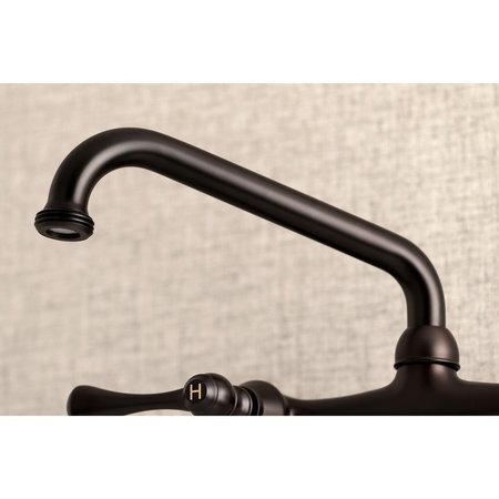 Kingston Brass KS373ORB Kingston Two Handle Wall Mount Laundry Faucet, Oil Rubbed Brnz KS373ORB